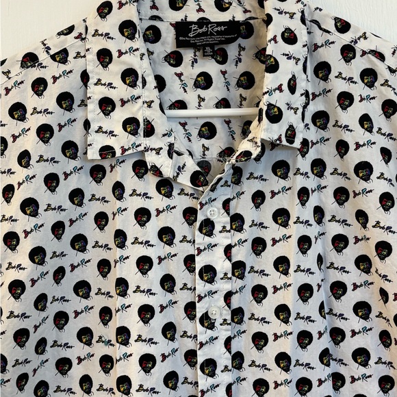 Men's BOB ROSS Rainbow 🌈 Graphic Button Down Shirt Size XL - Picture 2 of 8
